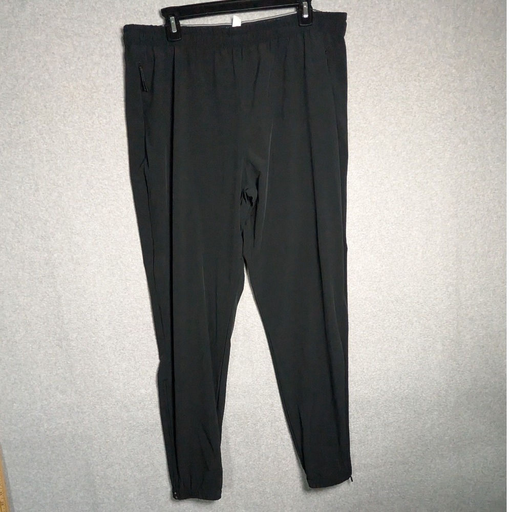 Rabbit Joggers Mens XXL Black Ankle Zip Running Athletic Pants Lightweight